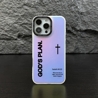 Stylish GOD’S PLAN Cross Isaiah Phone Case for iPhone & Samsung Galaxy - Shockproof, Durable, and Unique Design