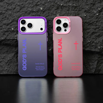 Stylish GOD’S PLAN Cross Isaiah Phone Case for iPhone & Samsung Galaxy - Shockproof, Durable, and Unique Design
