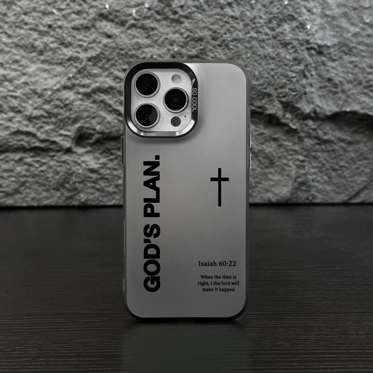 Stylish GOD’S PLAN Cross Isaiah Phone Case for iPhone & Samsung Galaxy - Shockproof, Durable, and Unique Design