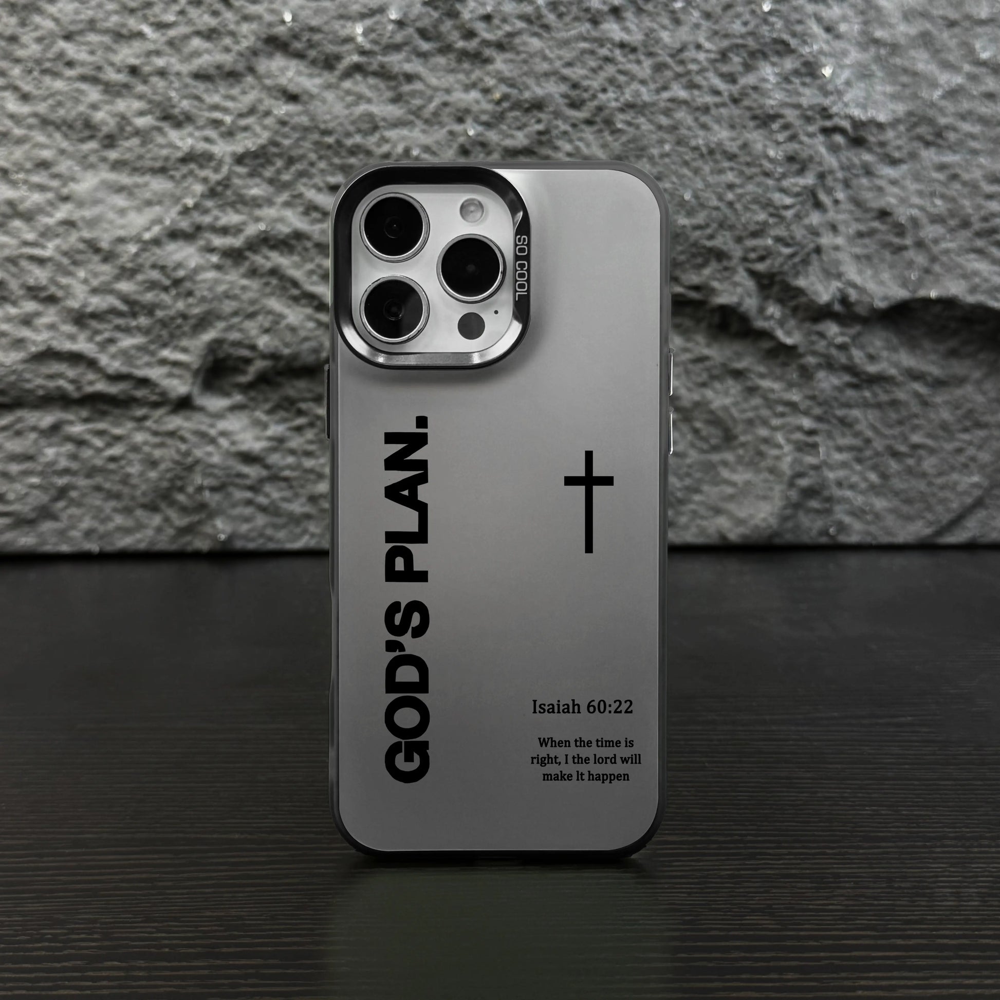 Stylish GOD’S PLAN Cross Isaiah Phone Case for iPhone & Samsung Galaxy - Shockproof, Durable, and Unique Design