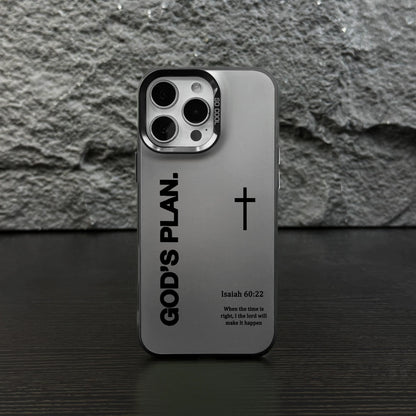 Stylish GOD’S PLAN Cross Isaiah Phone Case for iPhone & Samsung Galaxy - Shockproof, Durable, and Unique Design