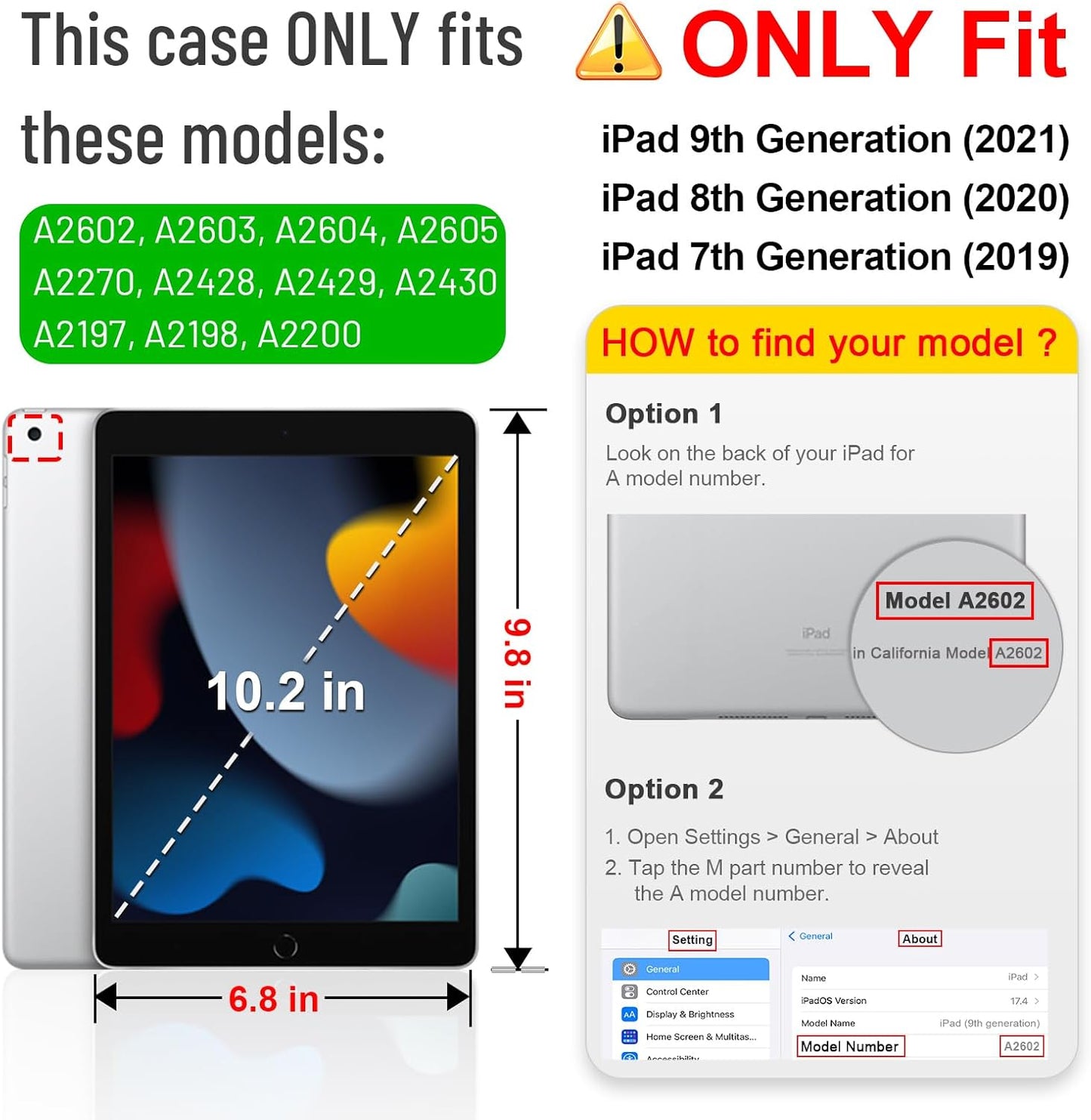 Stylish Ocean Marble Case for iPad 9th/8th/7th Generation (10.2") - Multi-Angle Viewing Stand with Pencil Holder & Auto Sleep/Wake Feature