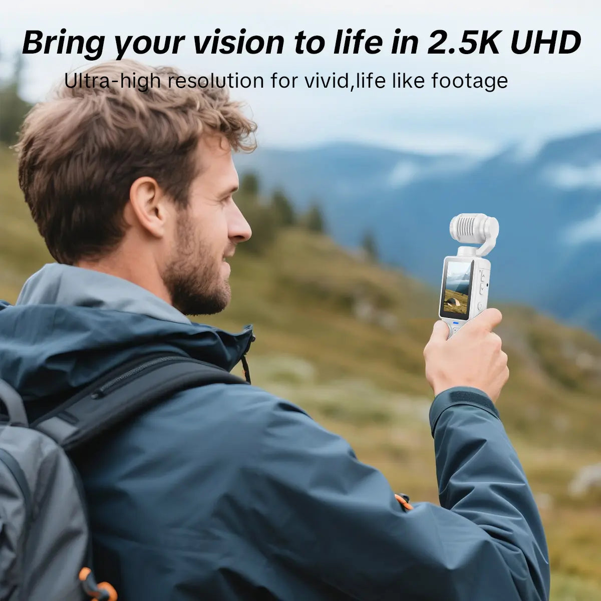 Capture Every Moment with the W&O 2.5K Ultra HD Video Recorder - Your Ultimate Handheld Stabilizer for Vlogging and Travel!