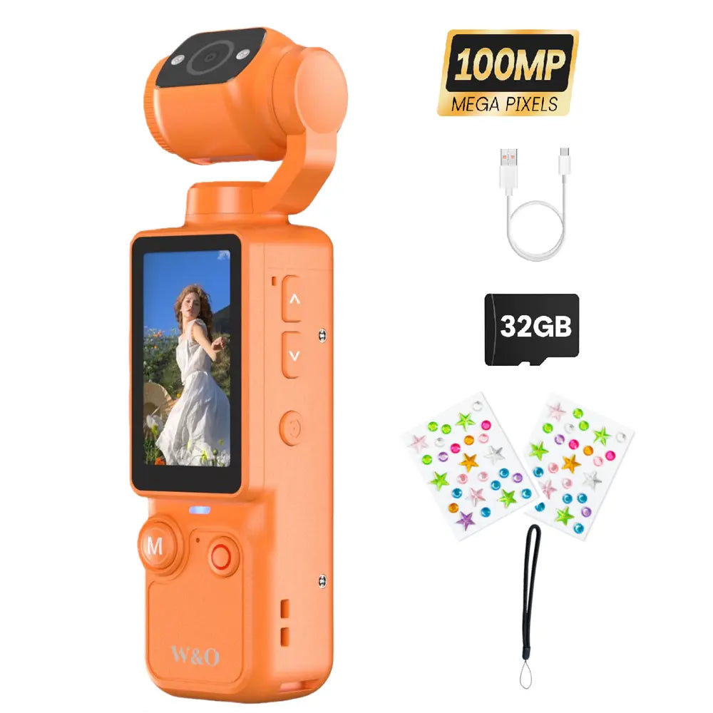 Capture Every Moment with the W&O 2.5K Ultra HD Video Recorder - Your Ultimate Handheld Stabilizer for Vlogging and Travel!