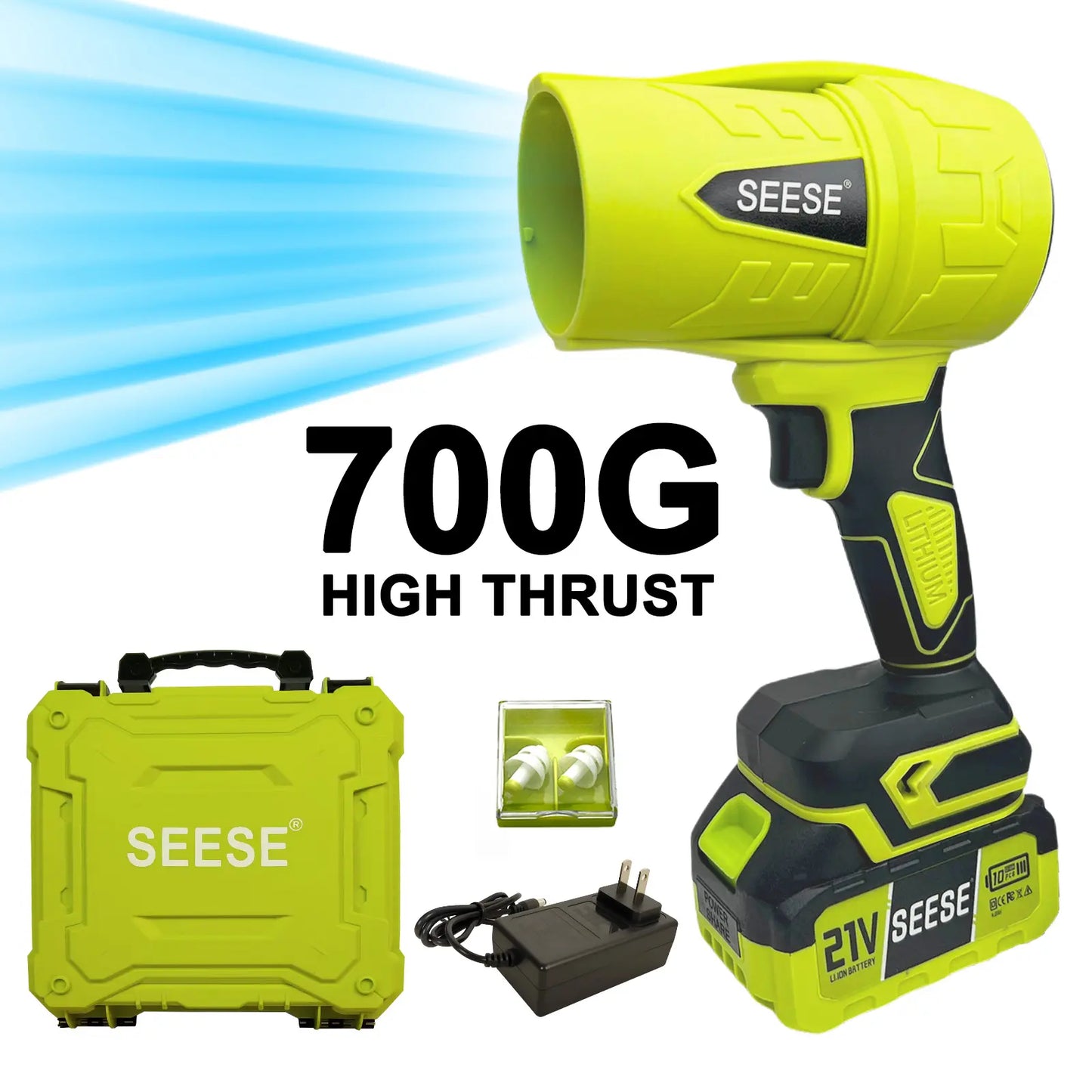 【Summervibes】Seese Cordless Leaf Blower Violent Turbofan,Brushlesspure Copper Motor Jet Fan with Battery,Cordlessturbo Super Power Air Duster, Car Drying after Wash, Snowremoval