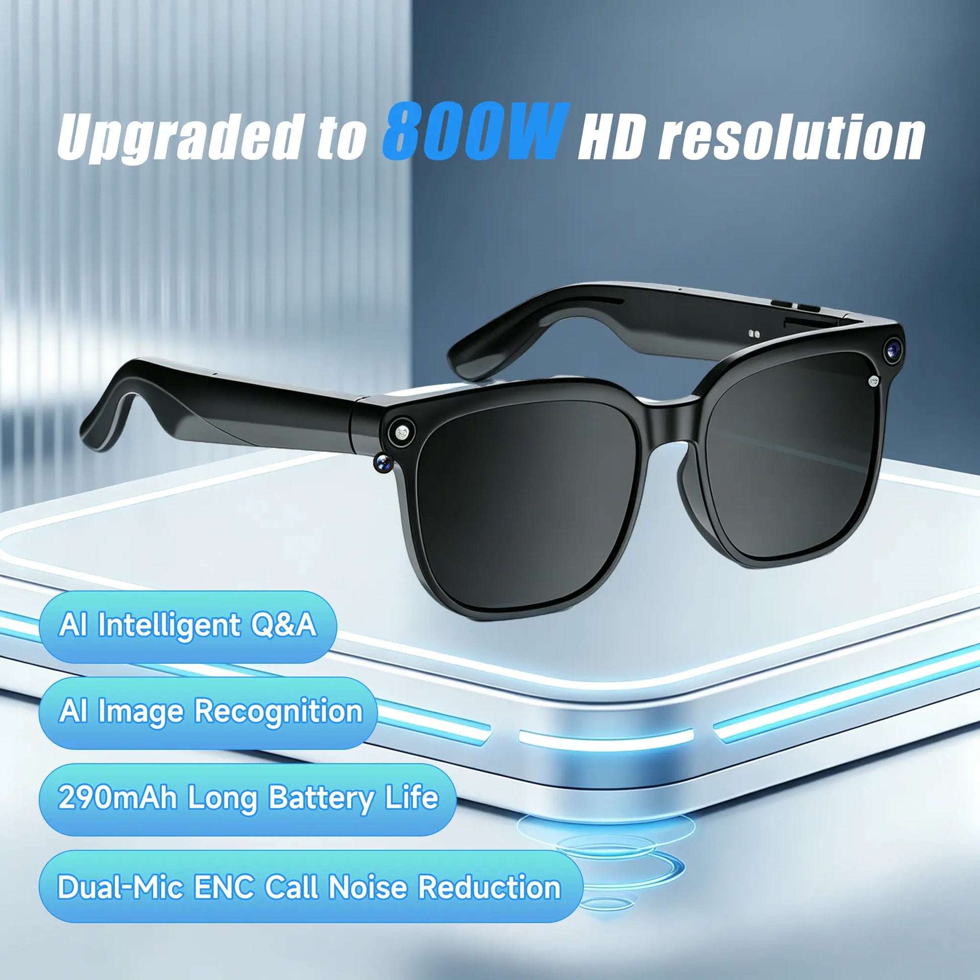 Revolutionize Your Experience with JEYUIN Smart Camera Glasses - Capture Moments Hands-Free with Bluetooth Audio and Photochromic Lenses!