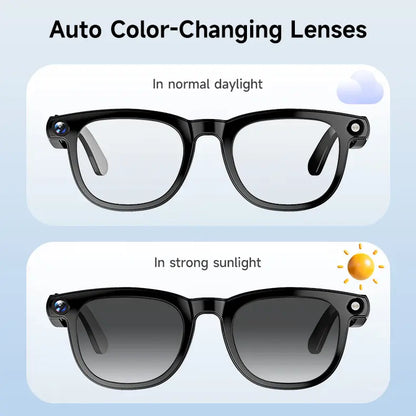 Revolutionize Your Experience with JEYUIN Smart Camera Glasses - Capture Moments Hands-Free with Bluetooth Audio and Photochromic Lenses!