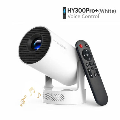 [US Warehouse] Magcubic Hy300Pro Projector 290ANSI Android 14.0 Dual Wifi6 8K 4K Decode Auto Keystone Correction Wireless BT5.4 130"Screen 1280*720P Built-In Speaker Allwinner H726 180° Rotatable Mini Portable Home Cinema Outdoor Audio Summervibes Gift