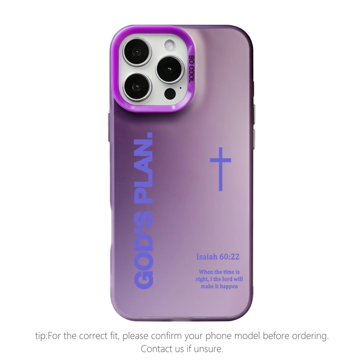 Stylish GOD’S PLAN Cross Isaiah Phone Case for iPhone & Samsung Galaxy - Shockproof, Durable, and Unique Design