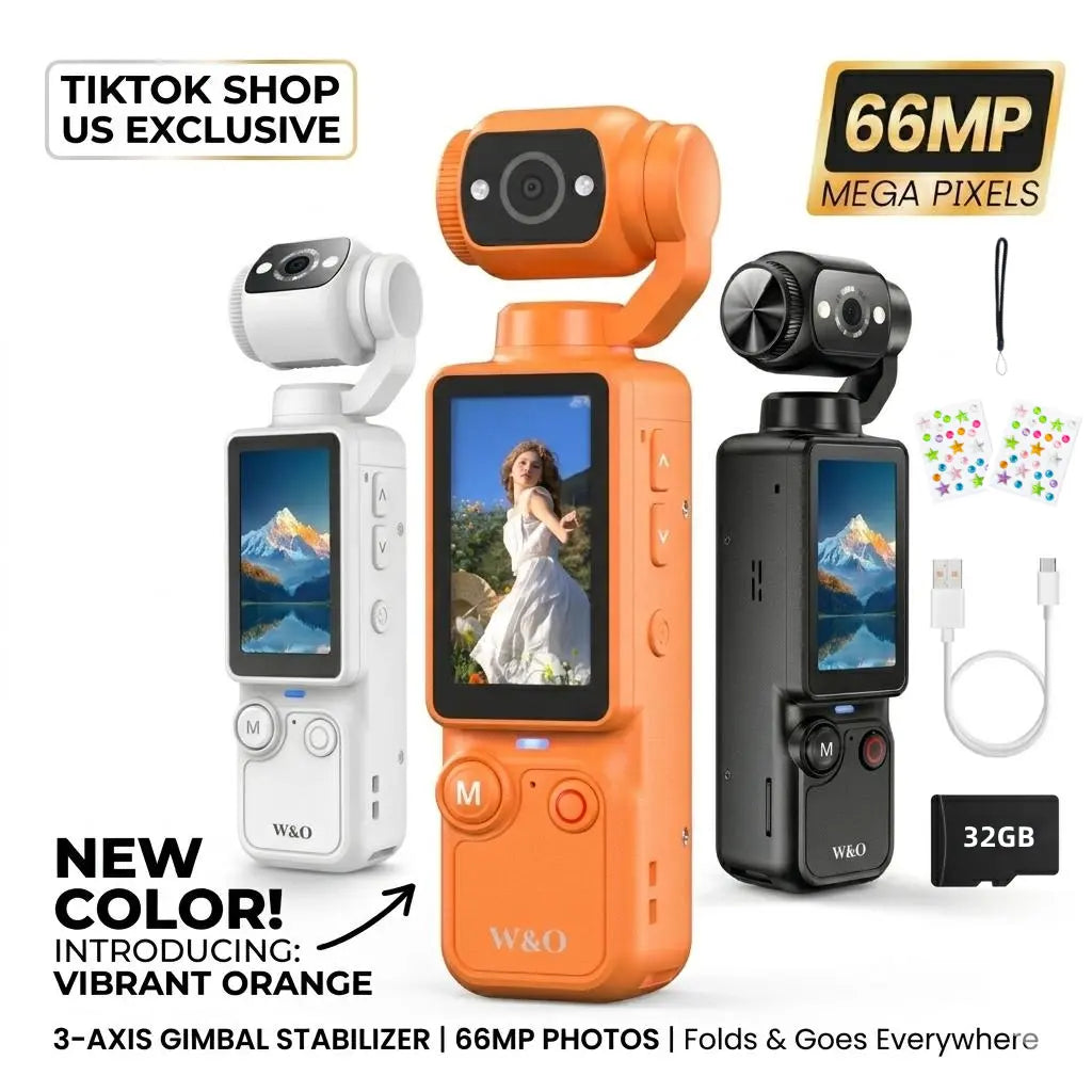 Capture Every Moment with the W&O 2.5K Ultra HD Video Recorder - Your Ultimate Handheld Stabilizer for Vlogging and Travel!