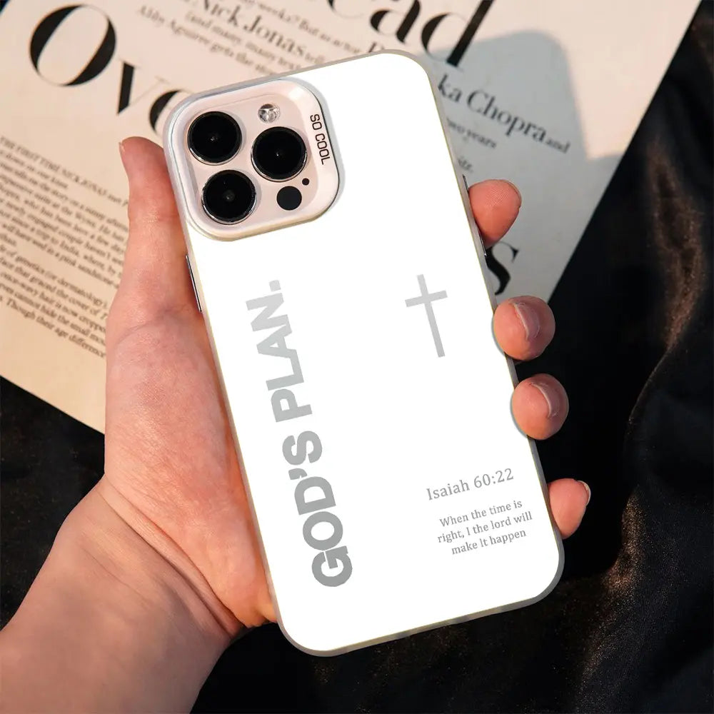 Stylish GOD’S PLAN Cross Isaiah Phone Case for iPhone & Samsung Galaxy - Shockproof, Durable, and Unique Design