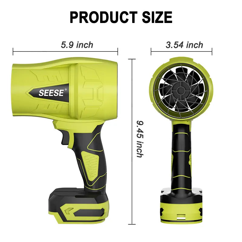 【Summervibes】Seese Cordless Leaf Blower Violent Turbofan,Brushlesspure Copper Motor Jet Fan with Battery,Cordlessturbo Super Power Air Duster, Car Drying after Wash, Snowremoval