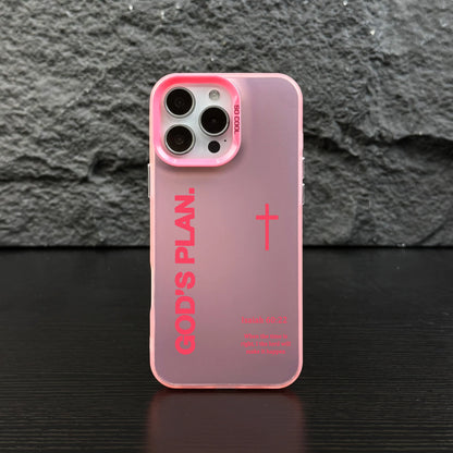 Stylish GOD’S PLAN Cross Isaiah Phone Case for iPhone & Samsung Galaxy - Shockproof, Durable, and Unique Design