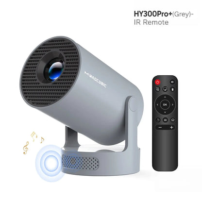 [US Warehouse] Magcubic Hy300Pro Projector 290ANSI Android 14.0 Dual Wifi6 8K 4K Decode Auto Keystone Correction Wireless BT5.4 130"Screen 1280*720P Built-In Speaker Allwinner H726 180° Rotatable Mini Portable Home Cinema Outdoor Audio Summervibes Gift