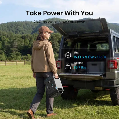 Unleash Your Adventures with the OUPES Mega 1 Lite: 1800W Portable Power Station with Lifepo4 Battery and 1 Hour Fast Charging for Ultimate Home Backup and Camping Power!