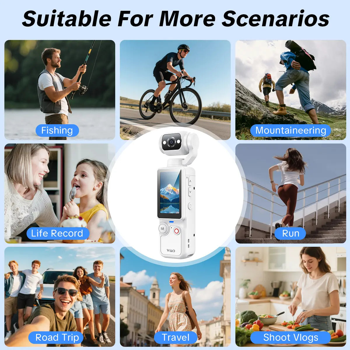 Capture Every Moment with the W&O 2.5K Ultra HD Video Recorder - Your Ultimate Handheld Stabilizer for Vlogging and Travel!