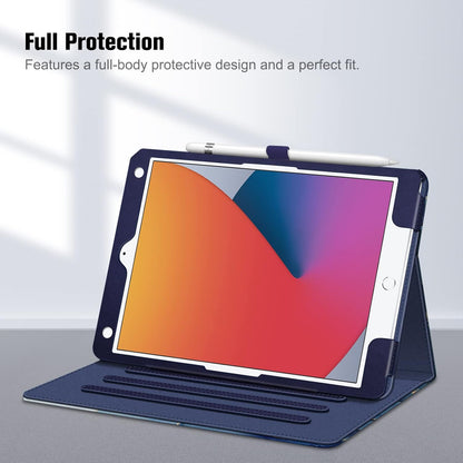 Stylish Ocean Marble Case for iPad 9th/8th/7th Generation (10.2") - Multi-Angle Viewing Stand with Pencil Holder & Auto Sleep/Wake Feature