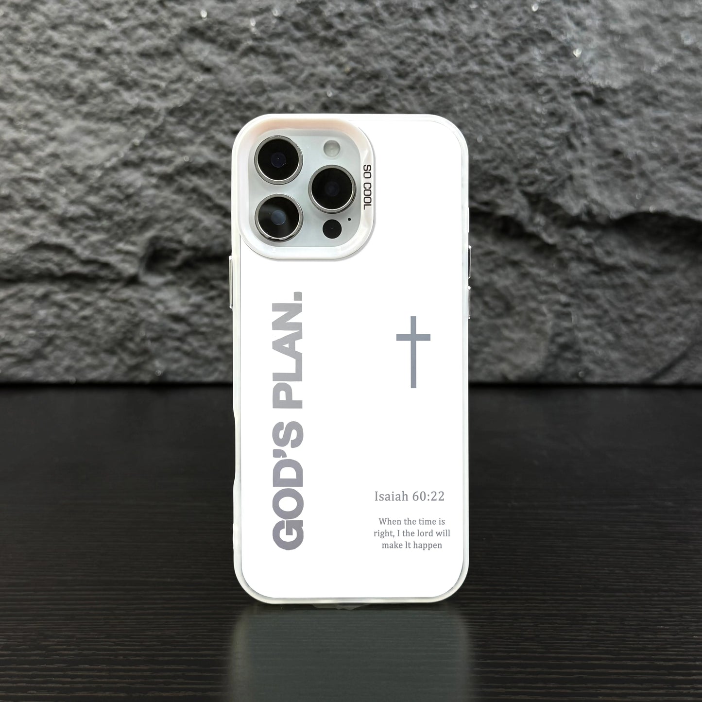 Stylish GOD’S PLAN Cross Isaiah Phone Case for iPhone & Samsung Galaxy - Shockproof, Durable, and Unique Design