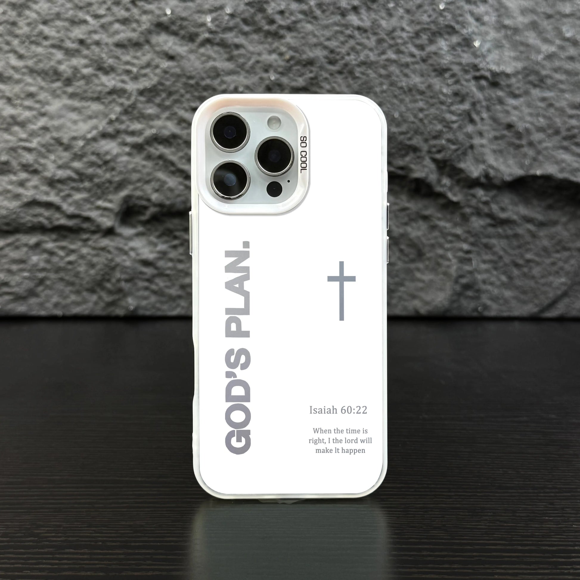 Stylish GOD’S PLAN Cross Isaiah Phone Case for iPhone & Samsung Galaxy - Shockproof, Durable, and Unique Design