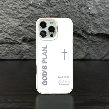 Stylish GOD’S PLAN Cross Isaiah Phone Case for iPhone & Samsung Galaxy - Shockproof, Durable, and Unique Design
