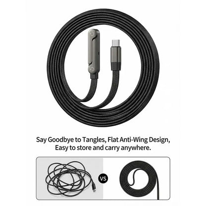 Experience Unmatched Convenience with the Invisible Holder Charger Cable: 240W Super Fast Charging & Stand for Gaming, Office, and Travel - Compatible with Type-C Devices